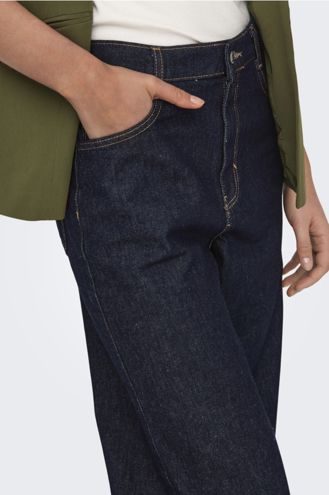 ONLHOPE HW WIDE FOLD UP RINSE DNM C 15347095 Dark Blue Denim/Rinse